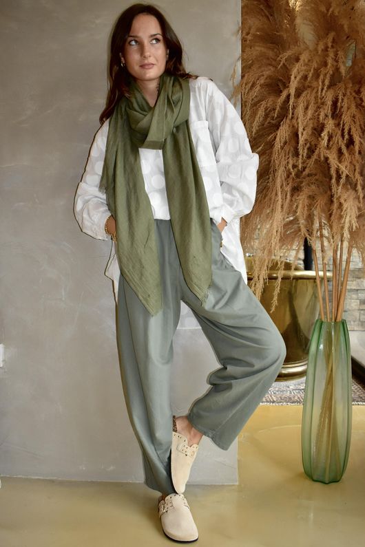 Lagen Seamed Tapered Barrel Pant Khaki /9=